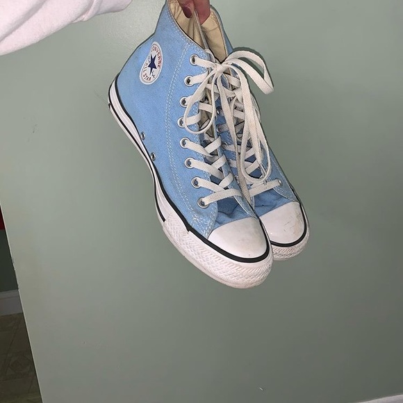 baby blue high top converse